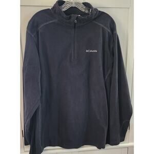 Columbia Black 1/4 Zip Pullover Fleece Pullover Jacket XL